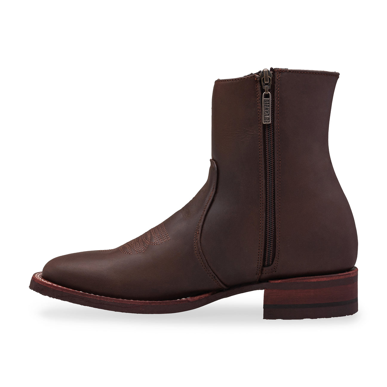 El Canelo Botin Leon Square Toe - Crazy Horse Madera
