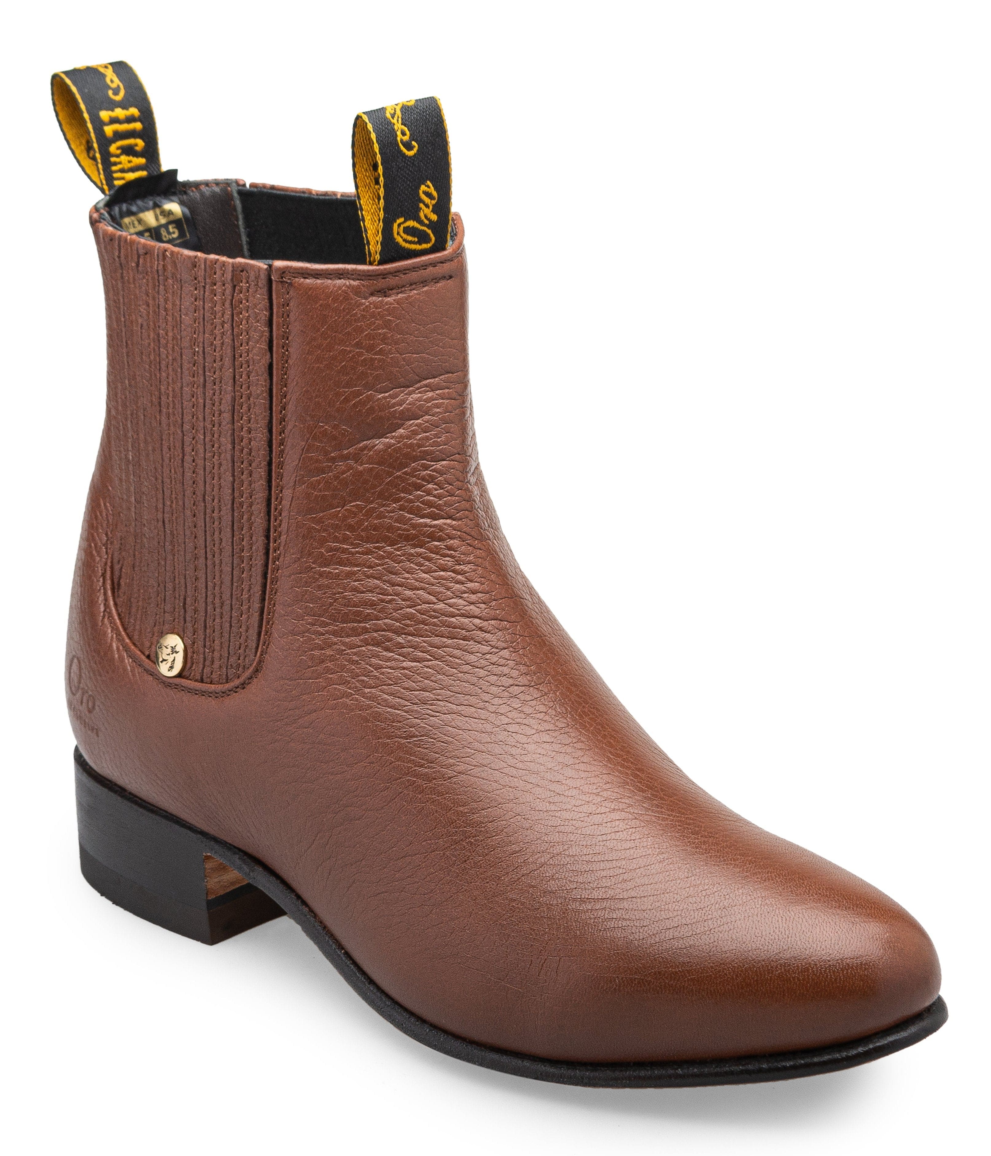 El Canelo "Oro" Botin Charro Piel Venado - Miel