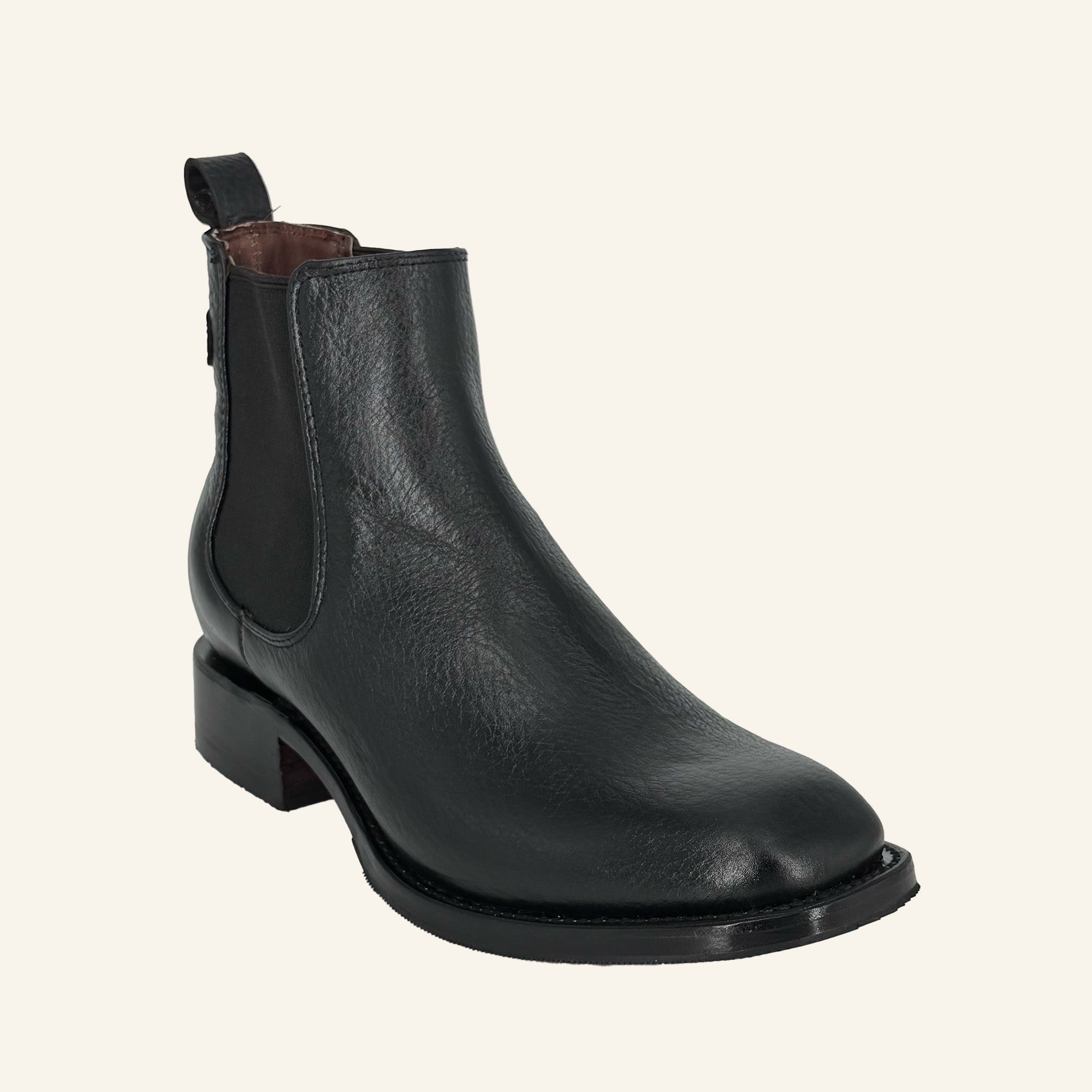 Hooch Men's French Toe Short Boot H42F0595 - Black
