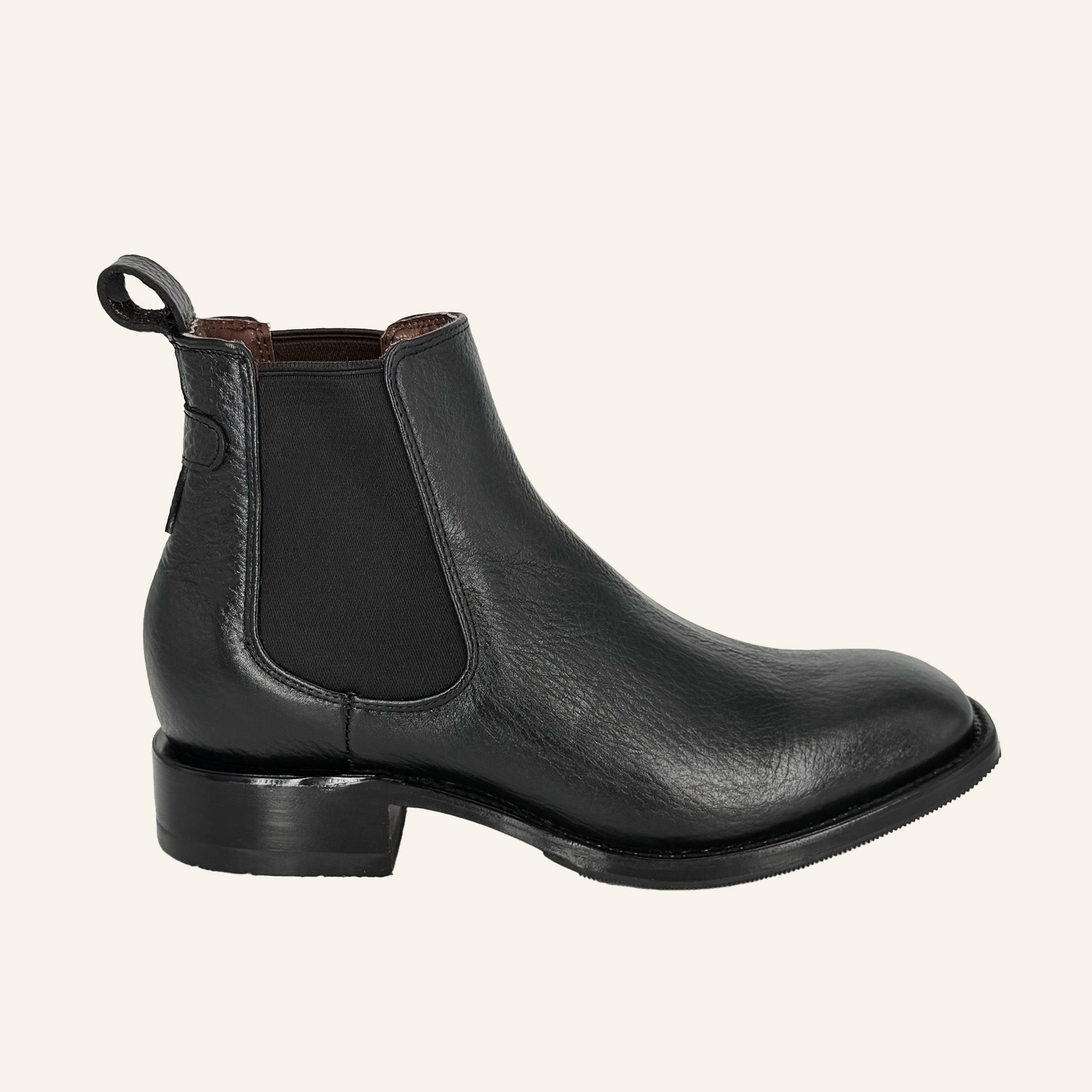Hooch Men's French Toe Short Boot H42F0595 - Black