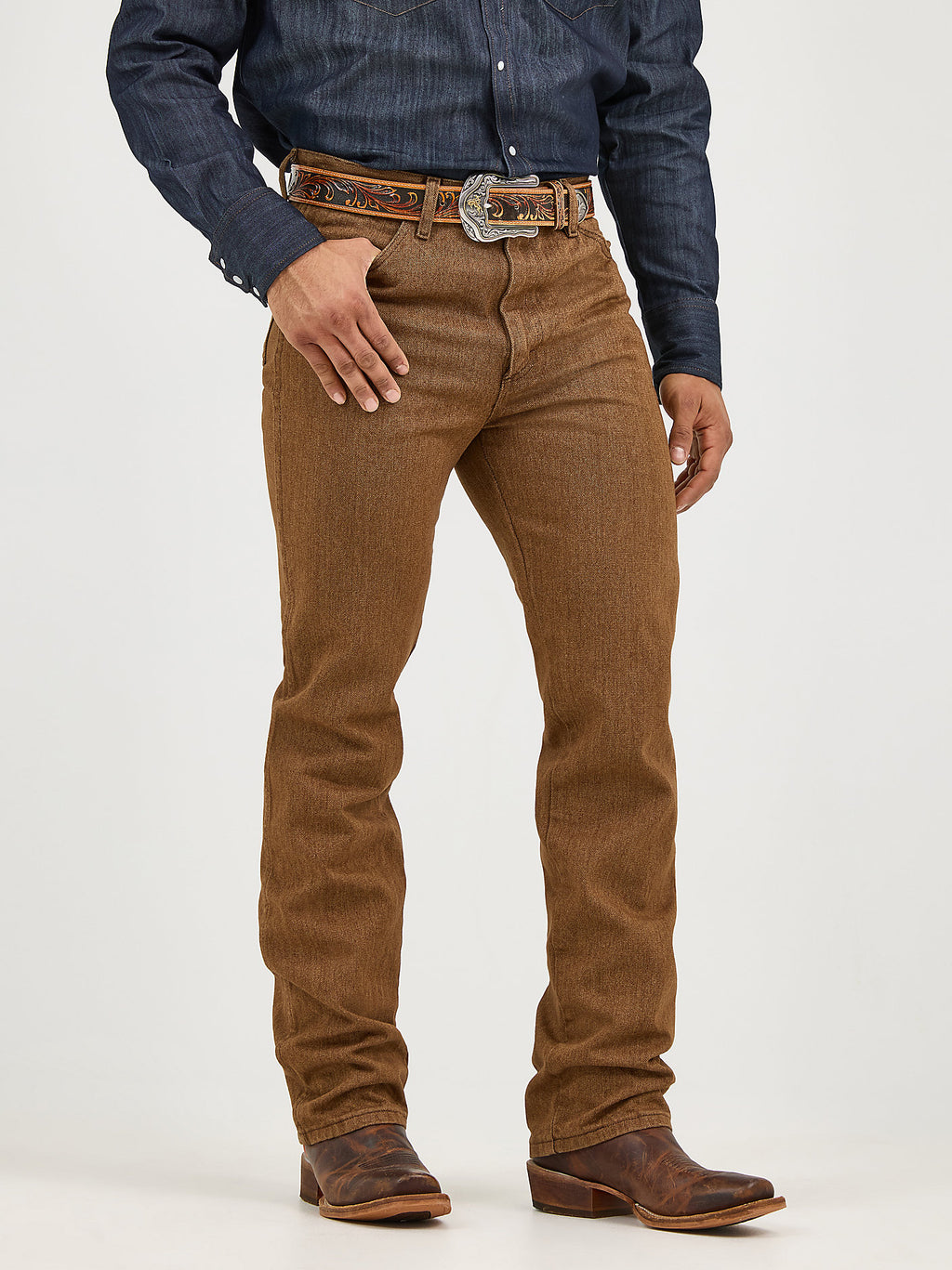 Wrangler Men's Cowboy Cut Slim Fit Jean 936BKW - Black Whiskey