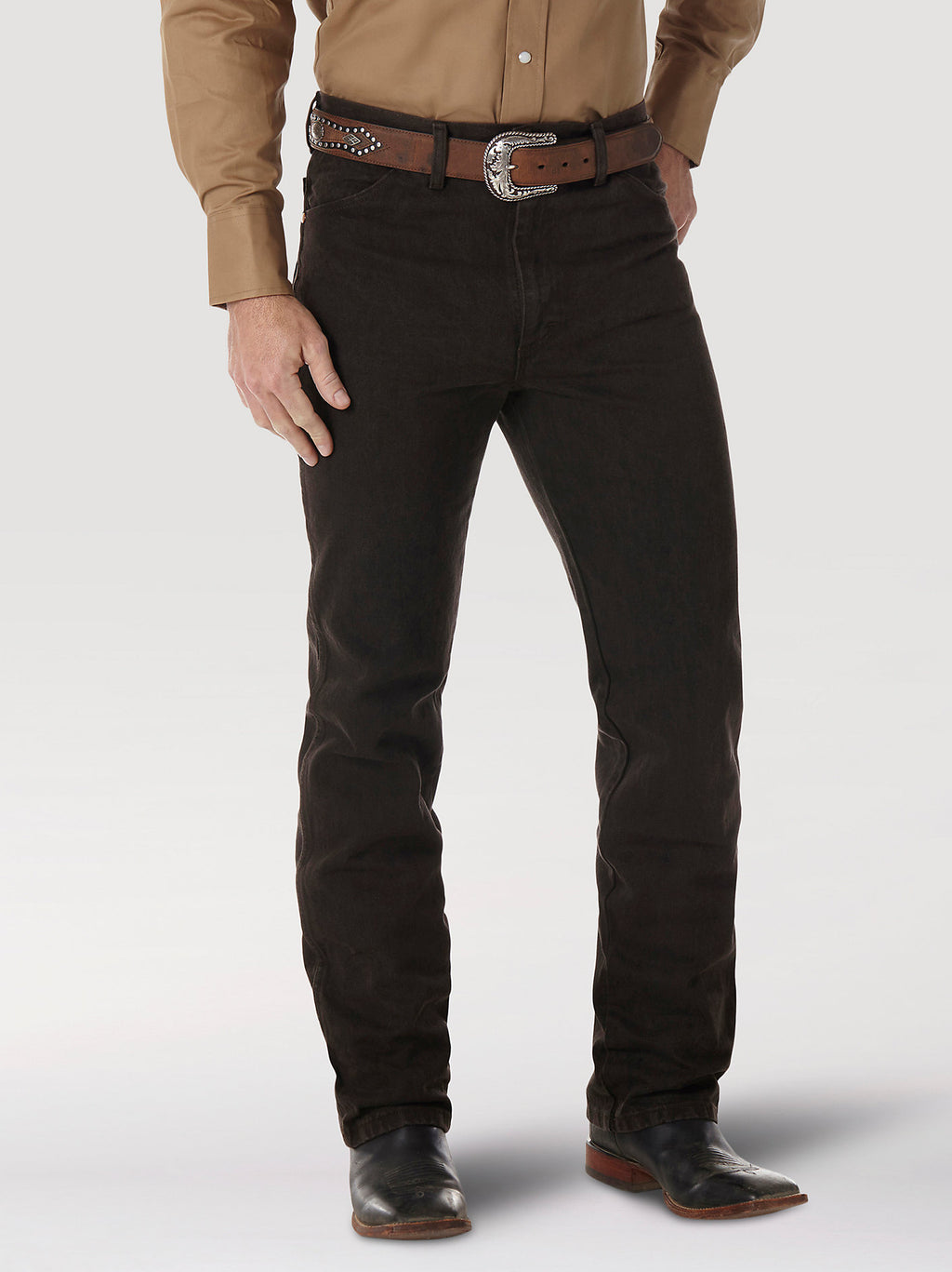 Wrangler Men's Cowboy Cut Slim Fit Jean 936KCL - Black Chocolate