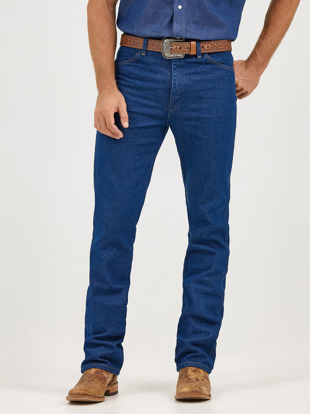 Wrangler Men's Cowboy Cut Slim Fit Jean 936PWD - Prewashed Indigo