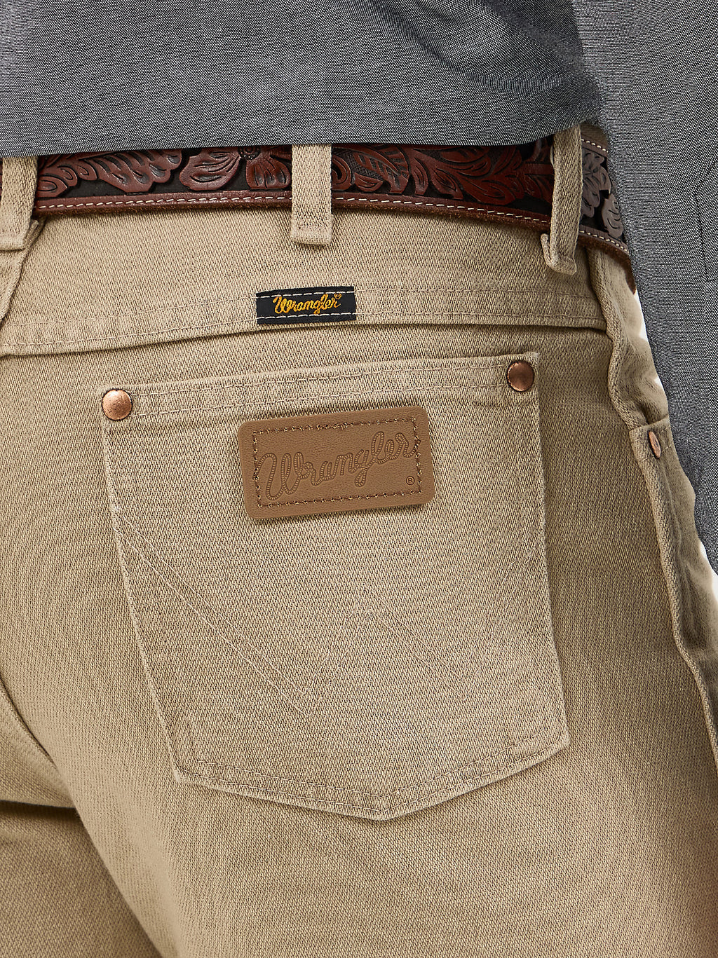 Wrangler Men's Cowboy Cut Slim Fit Jean 936TAN - Prewashed Tan