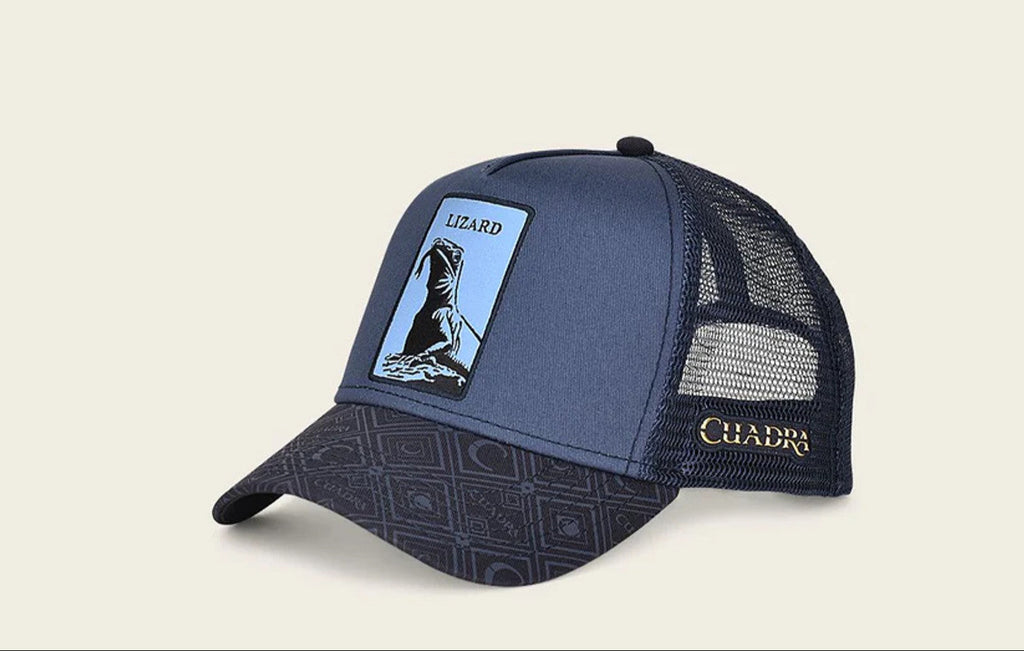 Cuadra Men's Lizard Inspiration Cap  - Blue