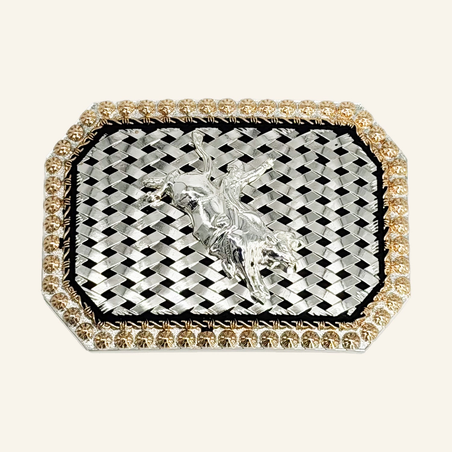 Bull Silver Cowboy Buckle CB10
