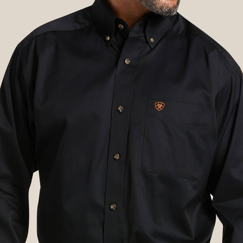 Ariat Men's Solid Twill Classic Fit Shirt 00502 - Black