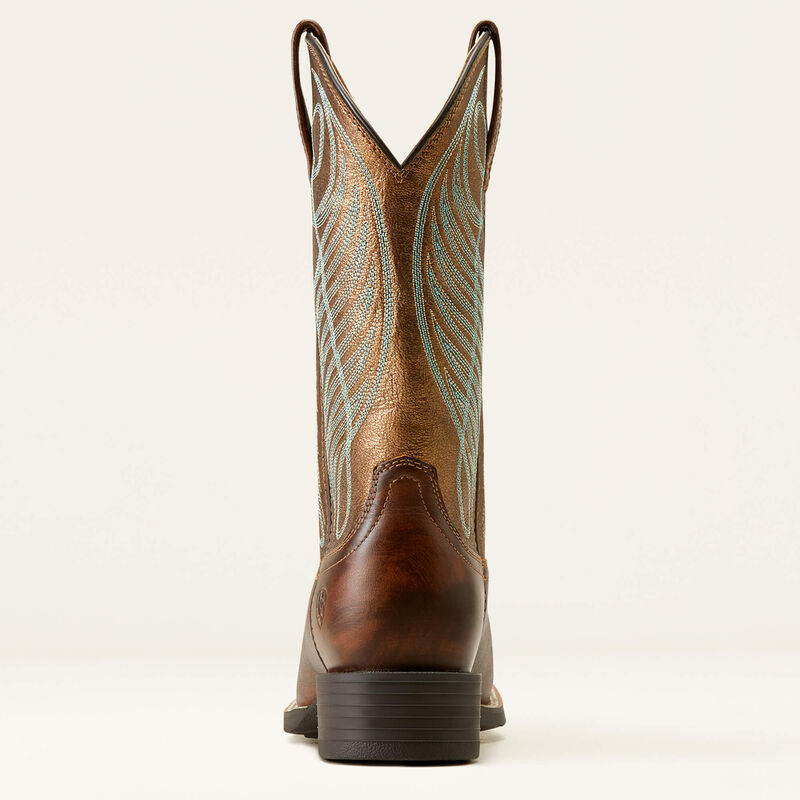 Ariat Women's Round Up Wide Square Toe 10016317 - Yukon Brown