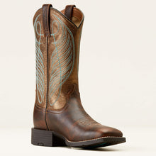 Load image into Gallery viewer, Ariat Women&#39;s Round Up Wide Square Toe 10016317 - Yukon Brown
