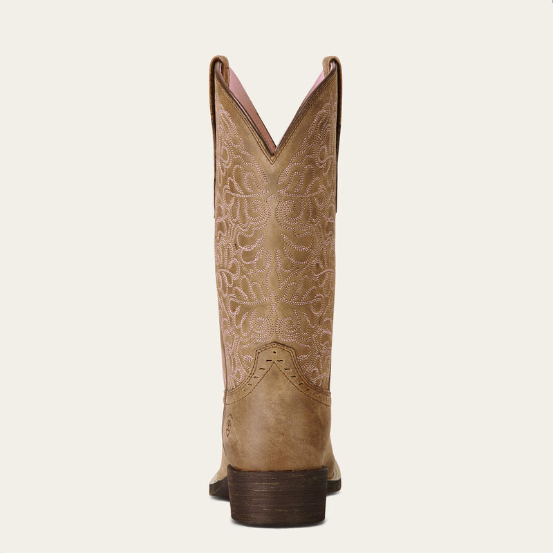 Ariat Women's Round Up Remuda Wide Square Toe Western Boot 10019906 - Brown Bomber