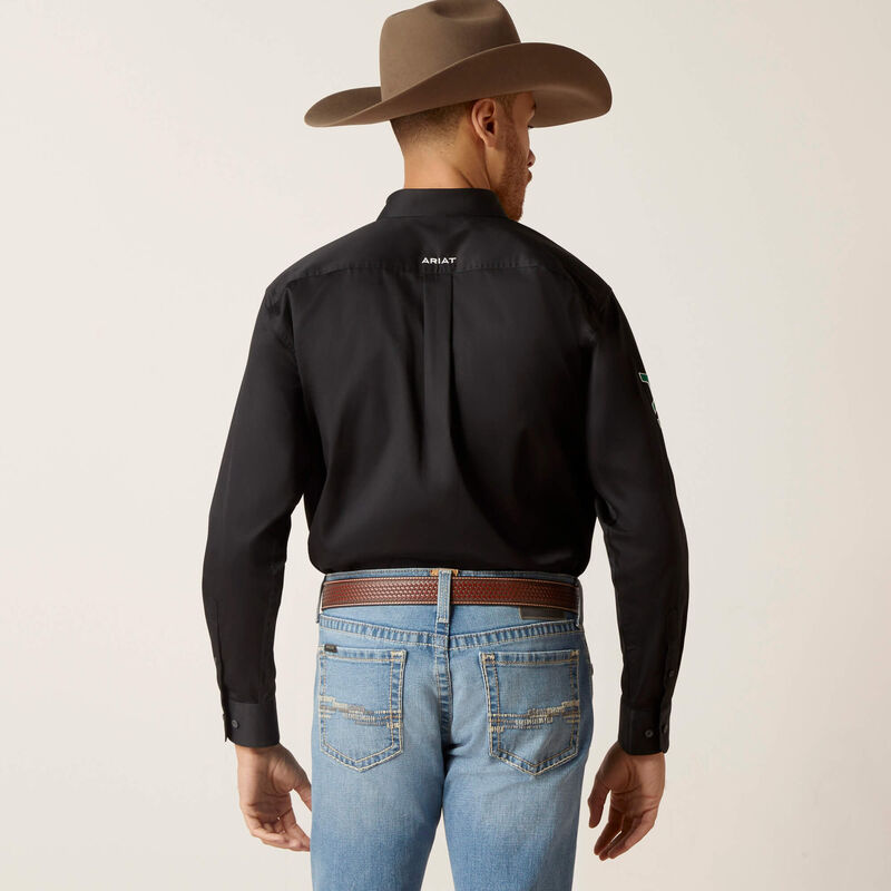 Ariat Men's Team Logo Twill Classic Fit Shirt 10038500 - Black