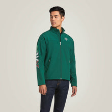 Cargar imagen en el visor de la galería, Ariat Men&#39;s New Team Softshell Mexico Jacket 39459 - Green
