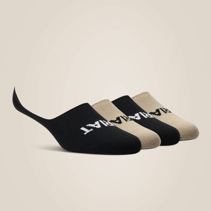 Ariat No Slip No Show Sock 4 Pair Multi Color Pack 40897