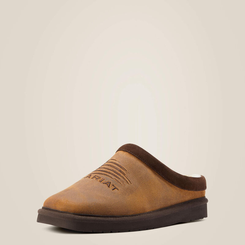 Ariat Men's Patriot Square Toe Slipper 10043017 - Dusty Brown Suede