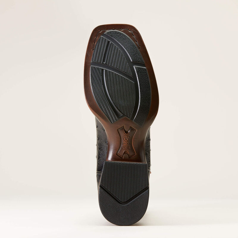 Ariat Men's Brandin Ultra Ostrich Wide Square Toe 10046962 - Black