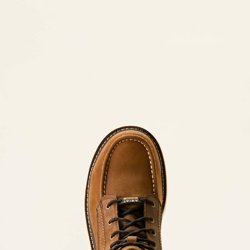 Ariat Men's Rebar Wedge Moc 6" Waterproof Work Boot 10053614 - Distressed Brown