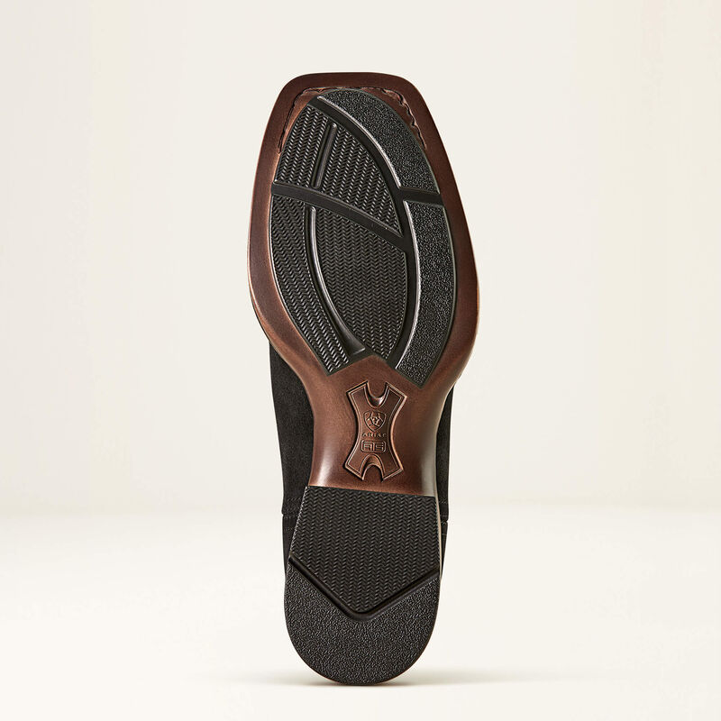 Ariat Men's Booker Chelsea Wide Square Toe Western Boot 10053841 - Black Suede