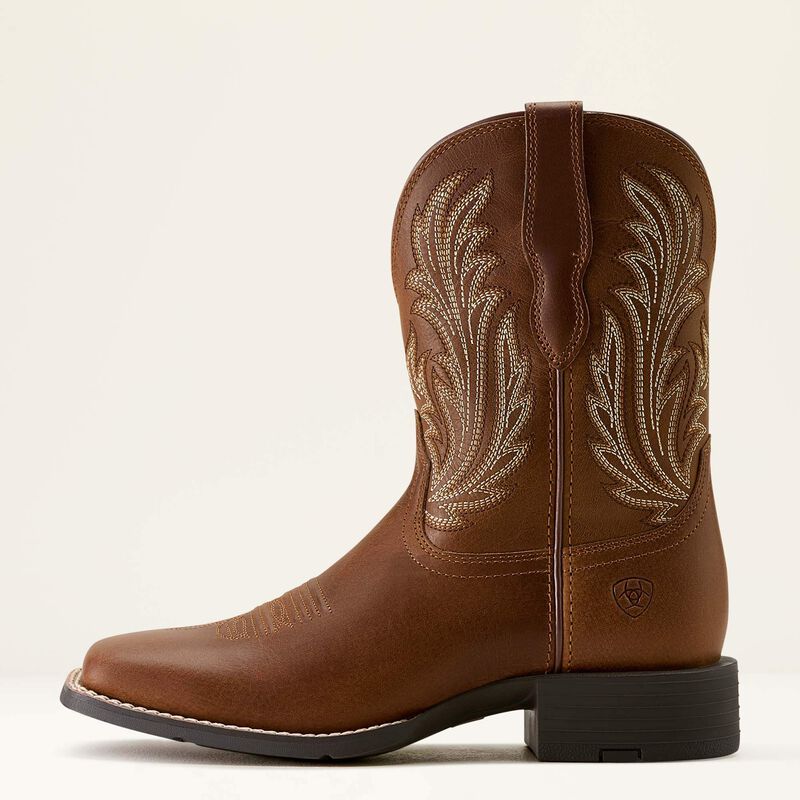 Ariat Women's Round Up Filly Wide Square Toe Western Boot 10064074 - Sorrel Crunch