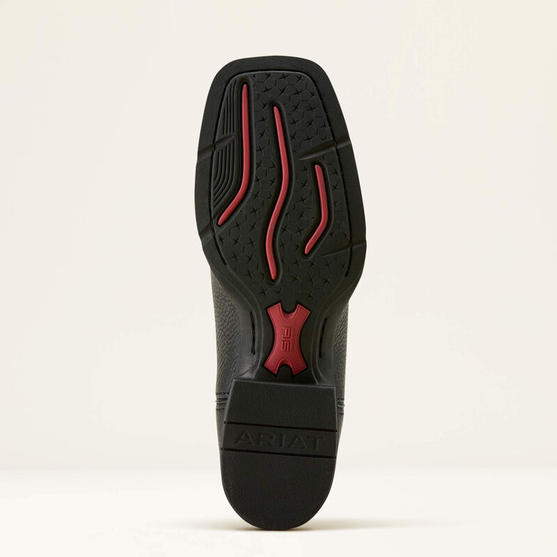 Ariat Women's Round Up Filly Wide Square Toe Western Boot 10064075 - Black Deertan