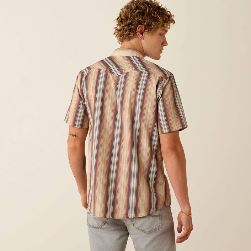 Ariat Men's Retro Haver Fitted Snap Shirt 10071087 - Copper Brown