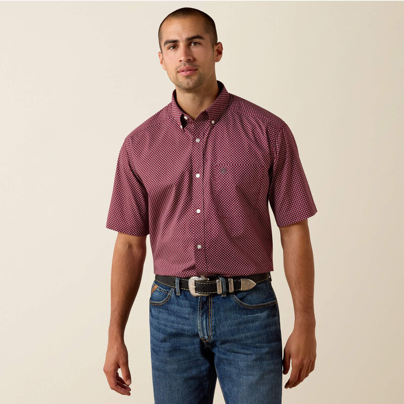 Ariat Men's Pippin Classic Fit Shirt 10071729 - Maroon