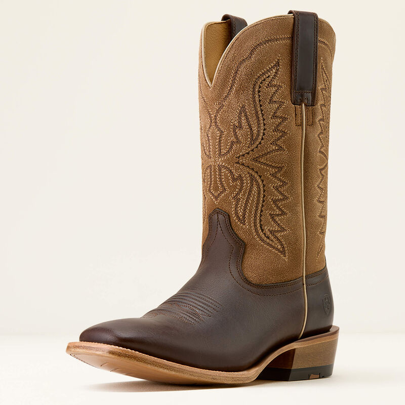 Ariat Men's Preston Wide Square Toe Cowboy Boot 10074237 - Roasted Coffee