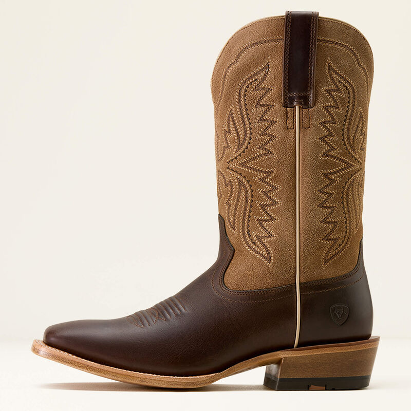 Ariat Men's Preston Wide Square Toe Cowboy Boot 10074237 - Roasted Coffee