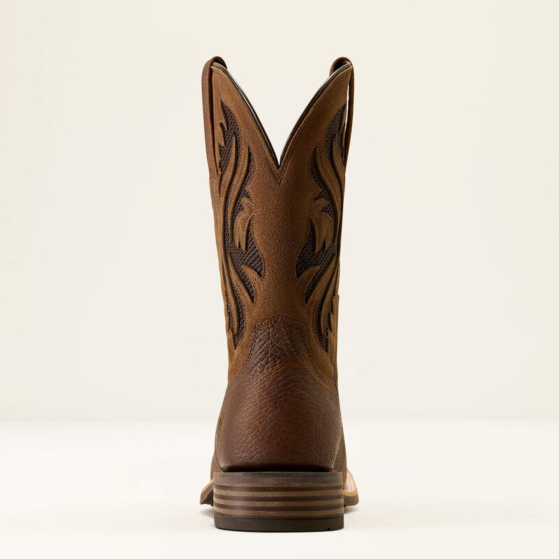 Ariat Men's Kanyon Toughstock VentTEK Wide Square Toe Cowboy Boot 10074257 - Adobe Mocha Suede