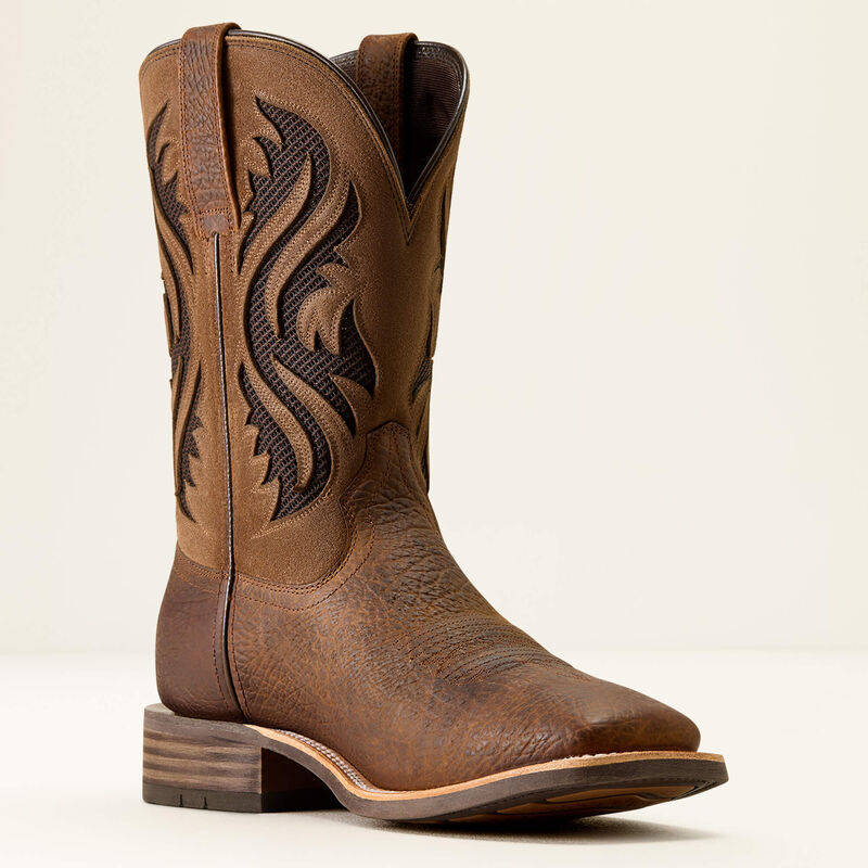 Ariat Men's Kanyon Toughstock VentTEK Wide Square Toe Cowboy Boot 10074257 - Adobe Mocha Suede