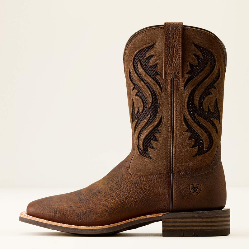 Ariat Men's Kanyon Toughstock VentTEK Wide Square Toe Cowboy Boot 10074257 - Adobe Mocha Suede
