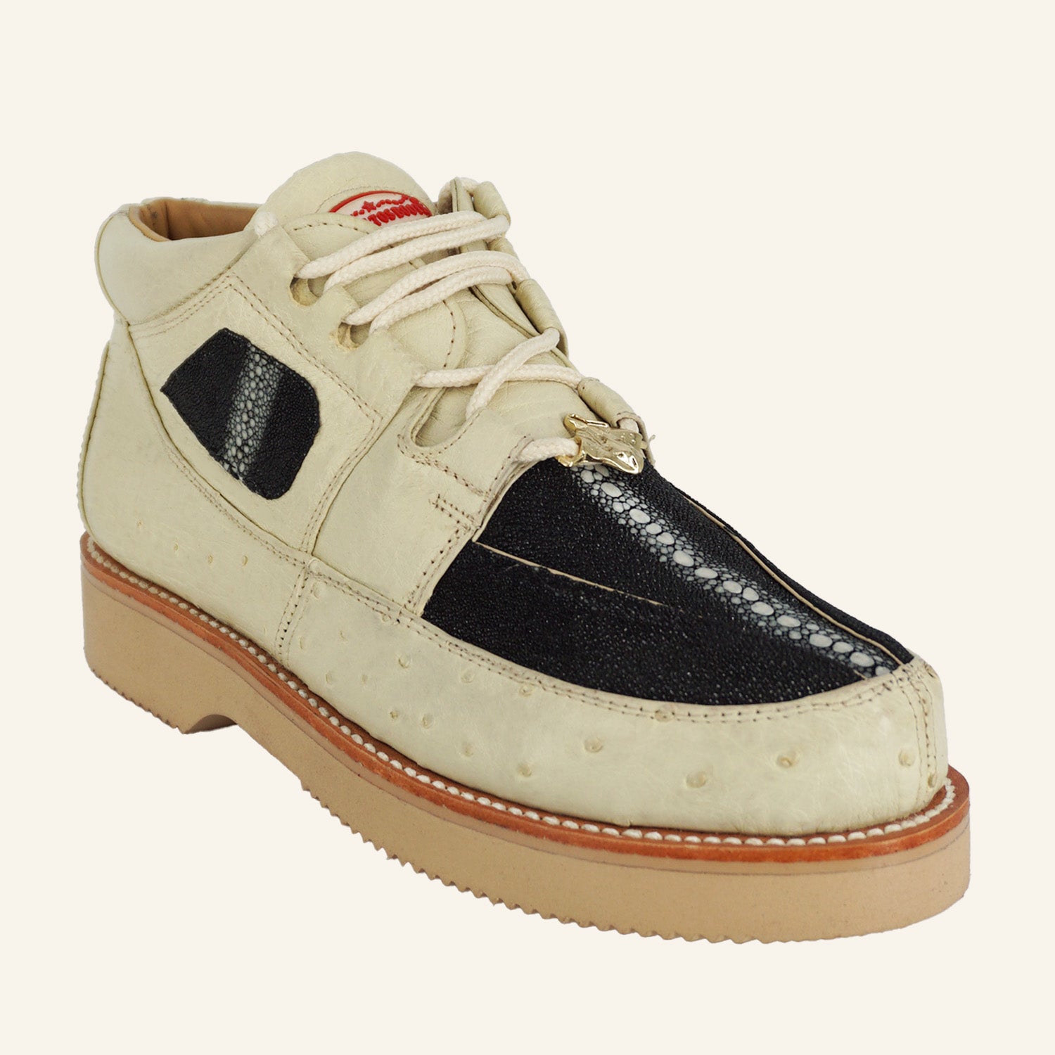 Los Altos Stingray Rowstone/Ostrich Casual Shoes ZA101105 - Black/Winter White
