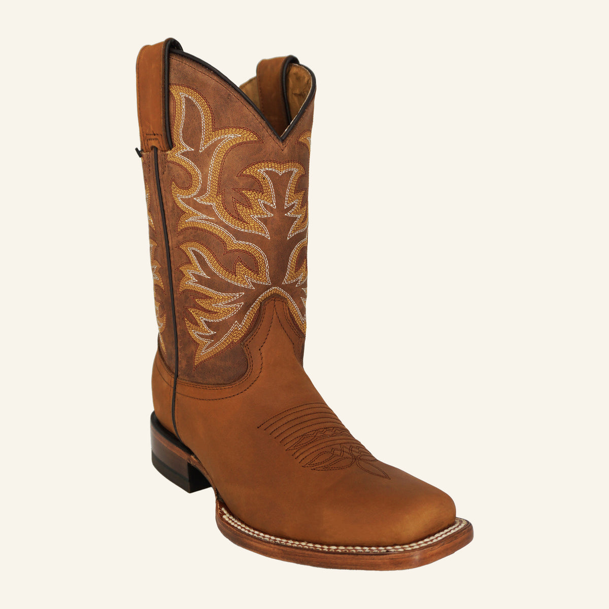Cuatralba Brown Leather Square Toe Western Cowboy Boots Mens‎ Sz 7 - Bo395.4 Cuatralba Brown Leather Square Toe Western Cowboy Boots Mens  main image 3