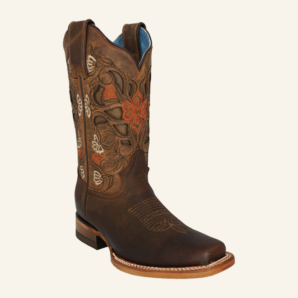 Cuatralba Women's Cowboy Boot 1104 - Salvaje Camel