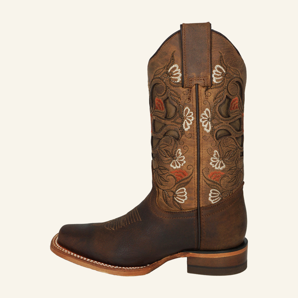 Cuatralba Women's Cowboy Boot 1104 - Salvaje Camel