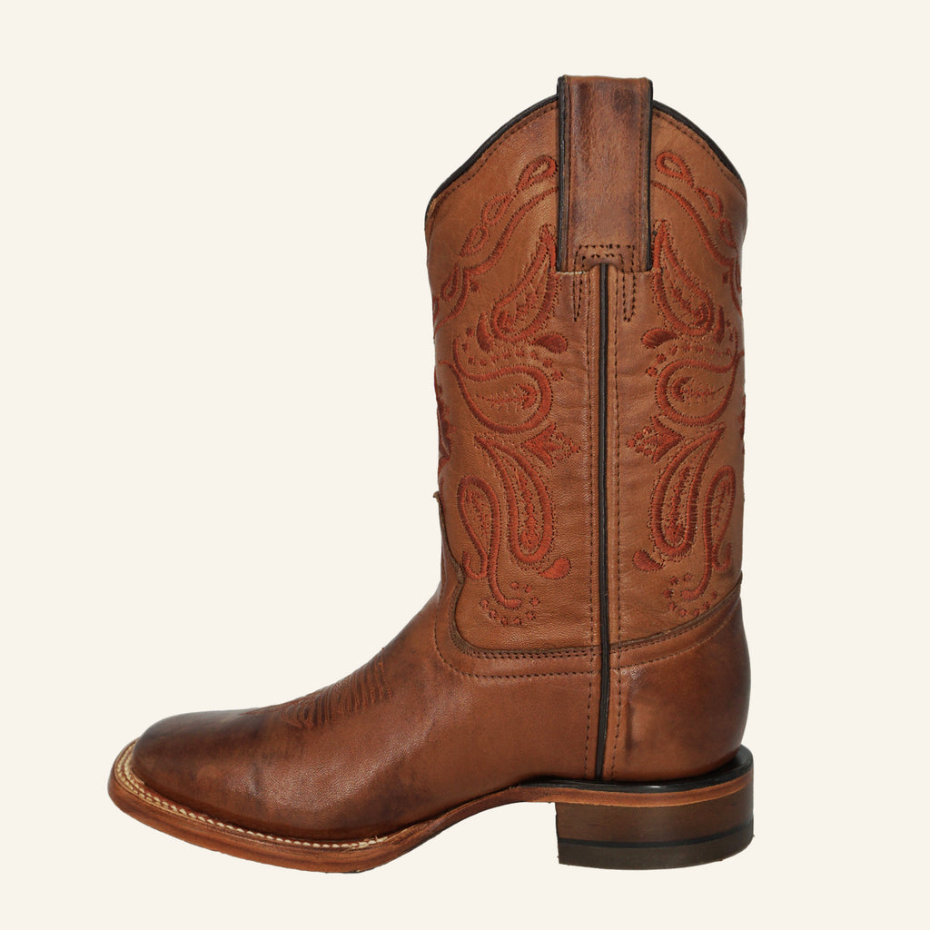 Cuatralba Women's Cowboy Boot 1106 Pull Up - Cafe Claro
