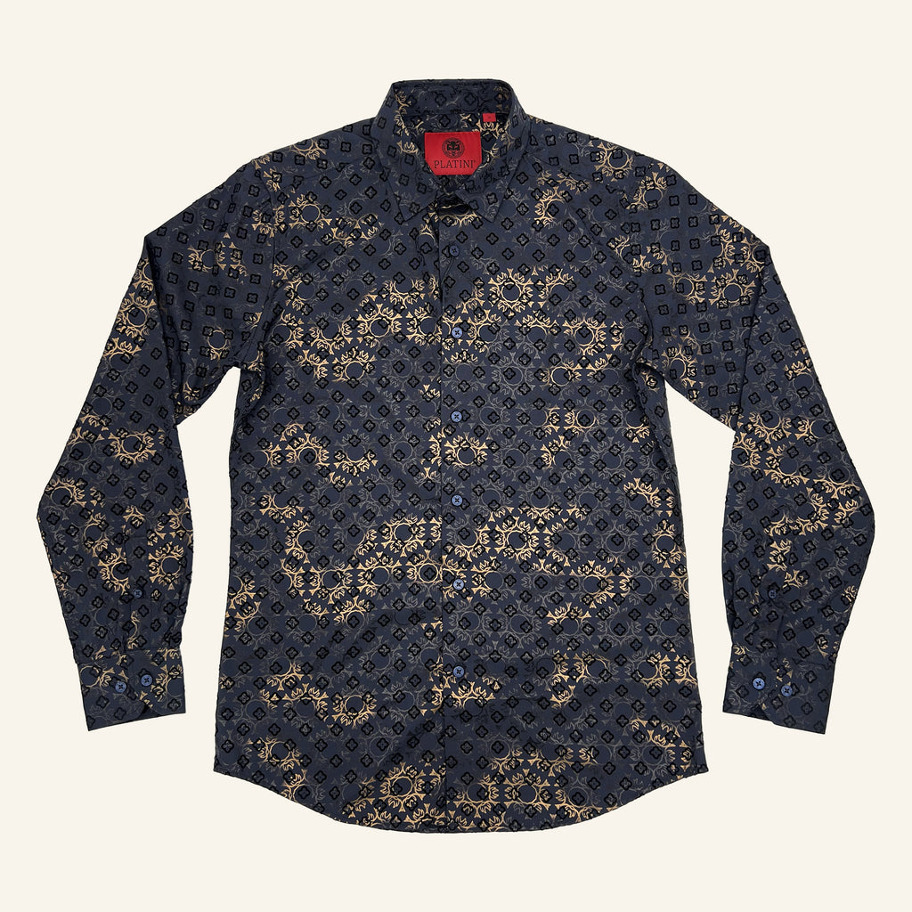 Platini Long Sleeve Shirt 11173 - Navy