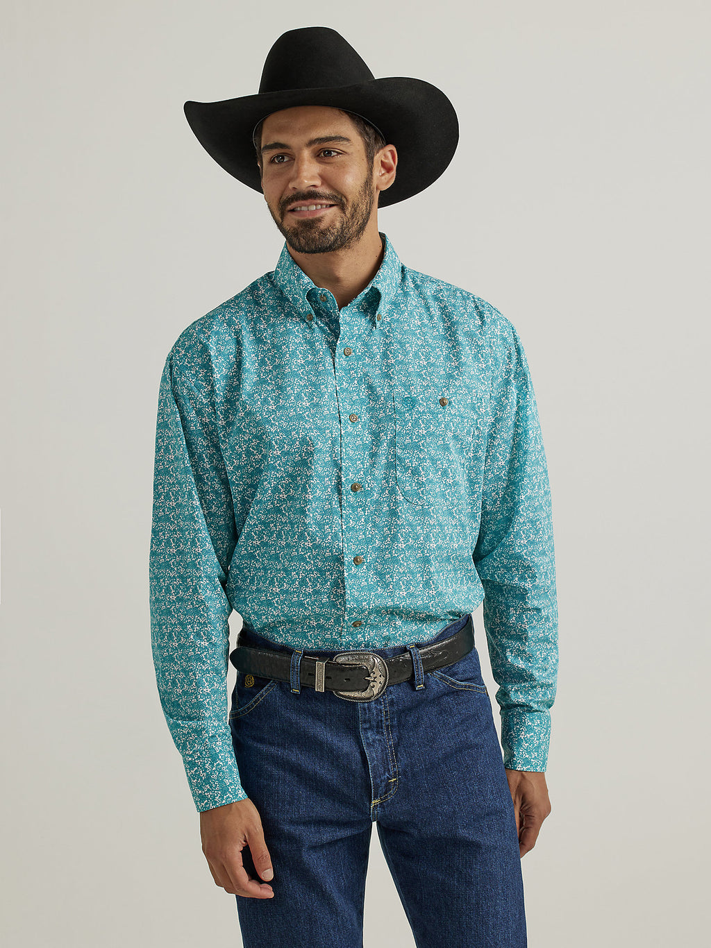 Men's Wrangler George Strait Collection Long Sleeve Shirt 38087 - S Men's Wrangler George Strait Collection Long Sleeve Shirt 38087 - S