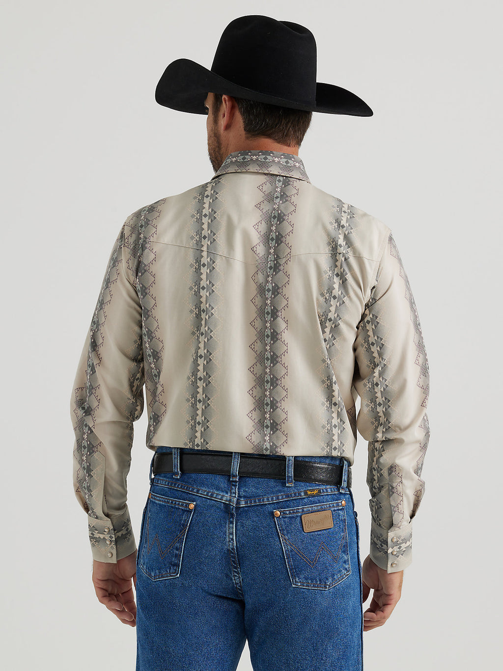 Men's Wrangler Checotah Printed Long Sleeve Shirt 44418