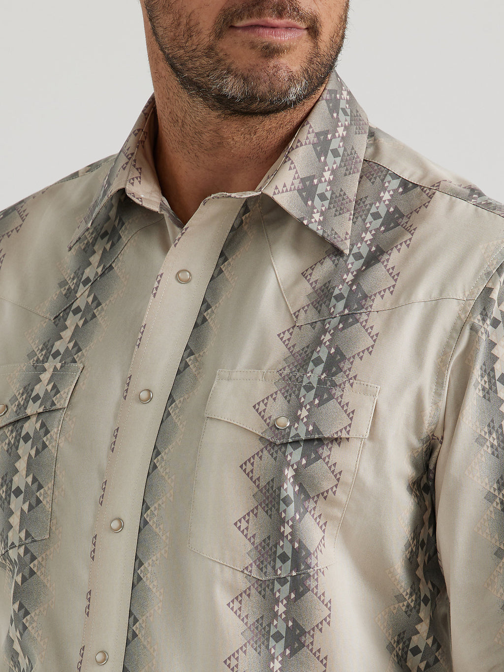 Men's Wrangler Checotah Printed Long Sleeve Shirt 44418