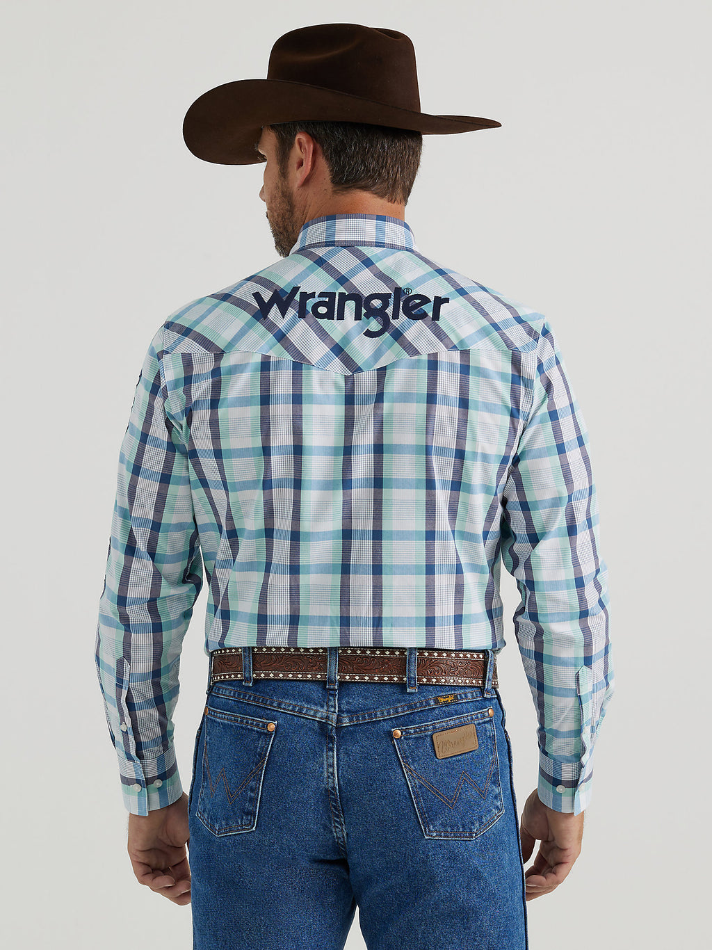 Men's Wrangler Classic Fit Logo Long Sleeve Shirt 44431