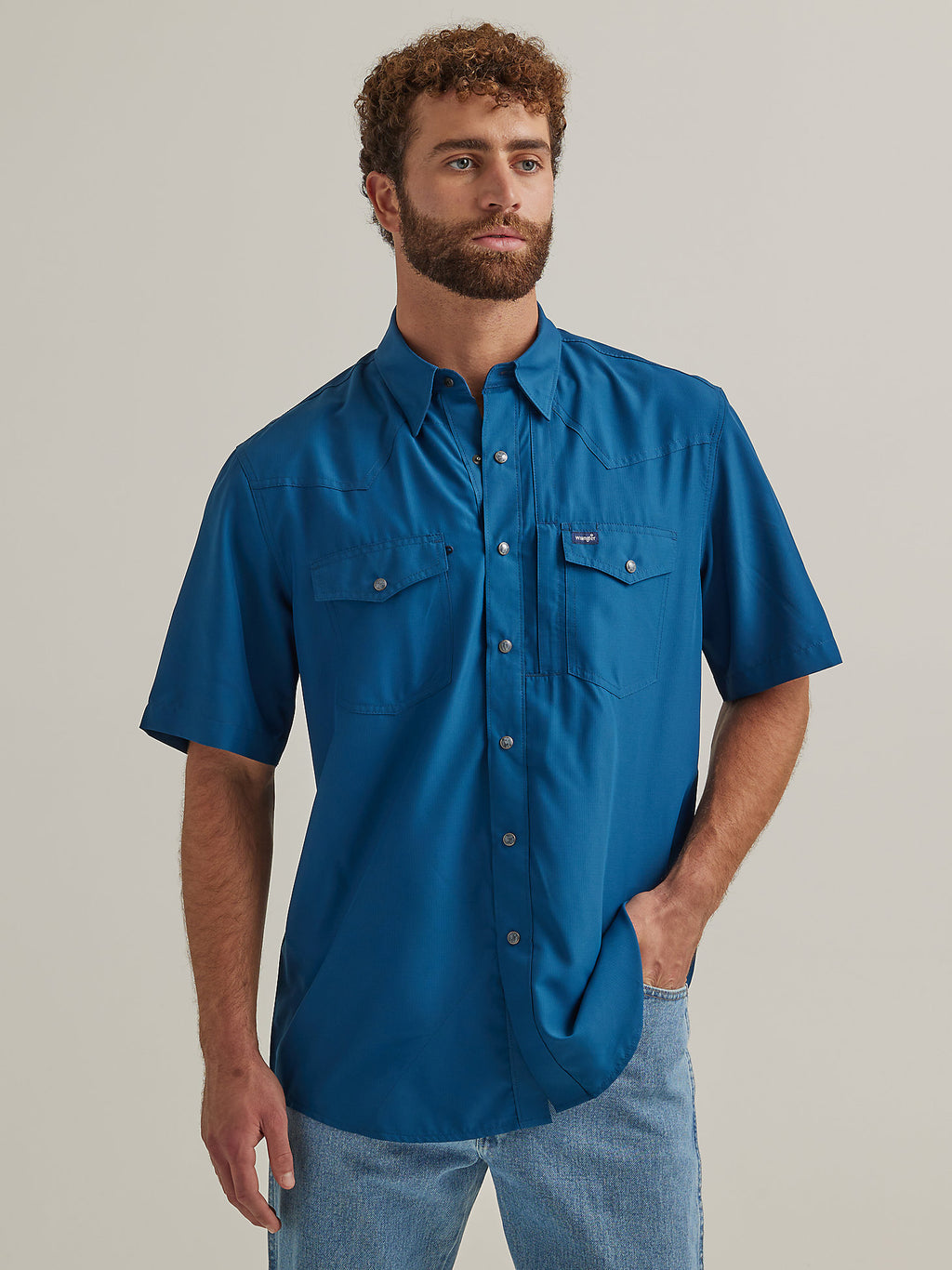 Men's Wrangler Performance Short Sleeve Snap Shirt 44573