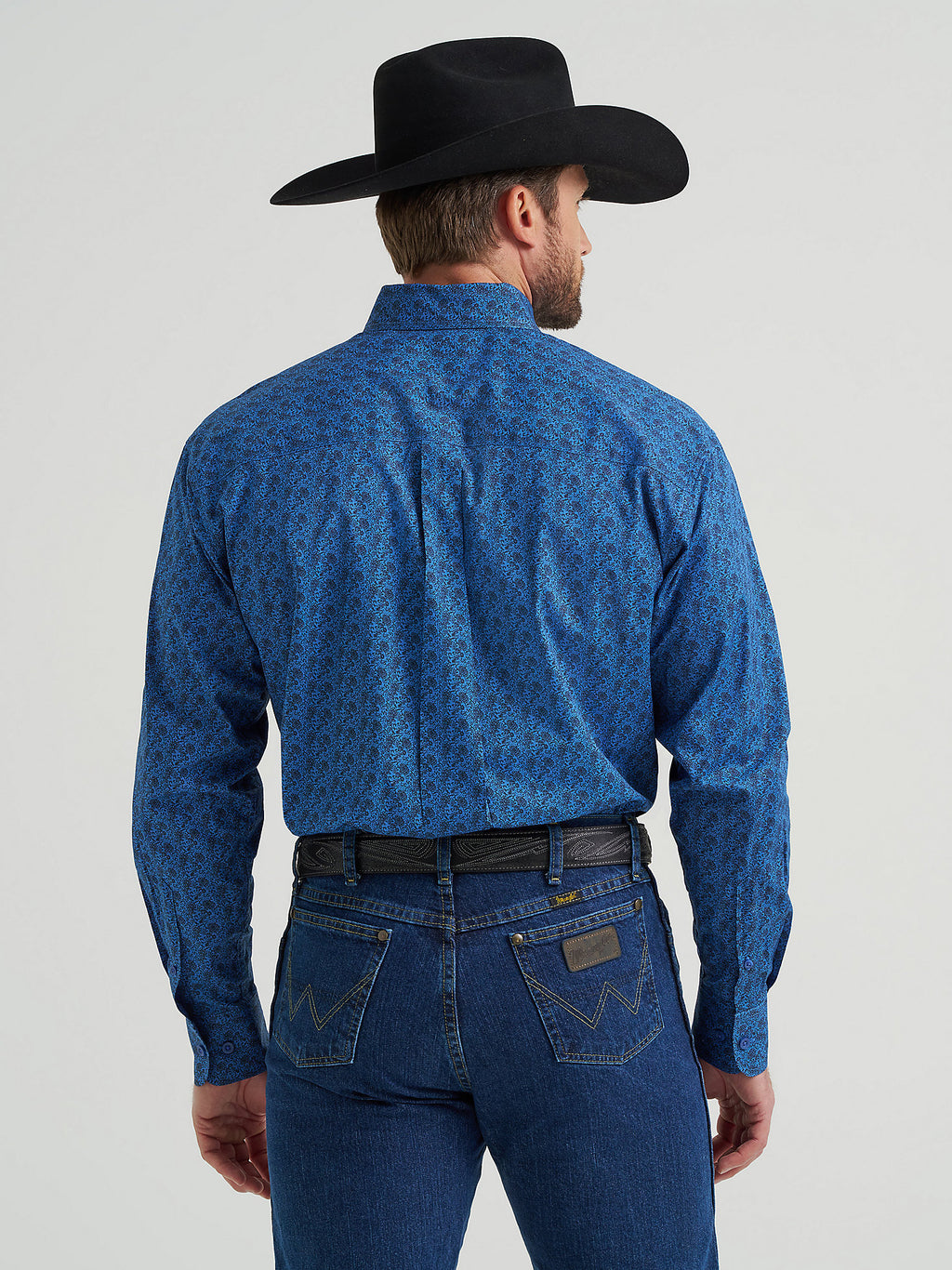 Wrangler George Strait Long Sleeve Shirt 112369596 - Blue