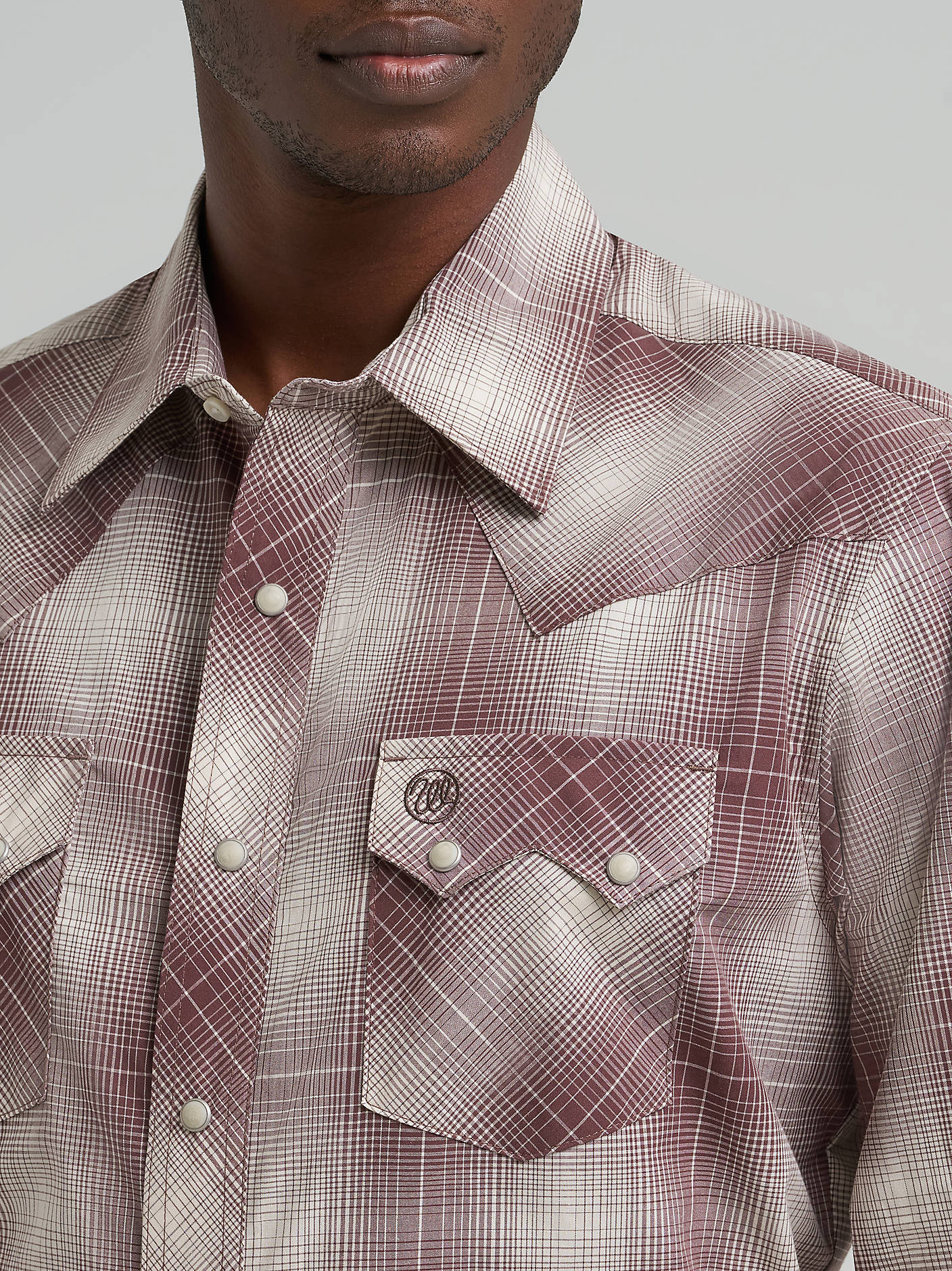 Wrangler Men's Retro Long Sleeve Sawtooth Snap Pocket Western Shirt 112374733 - Mahogany