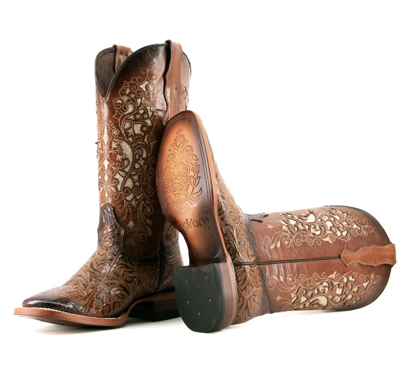 Rock'em Women's Alma Flor de Luz Square Toe 466 - Miel
