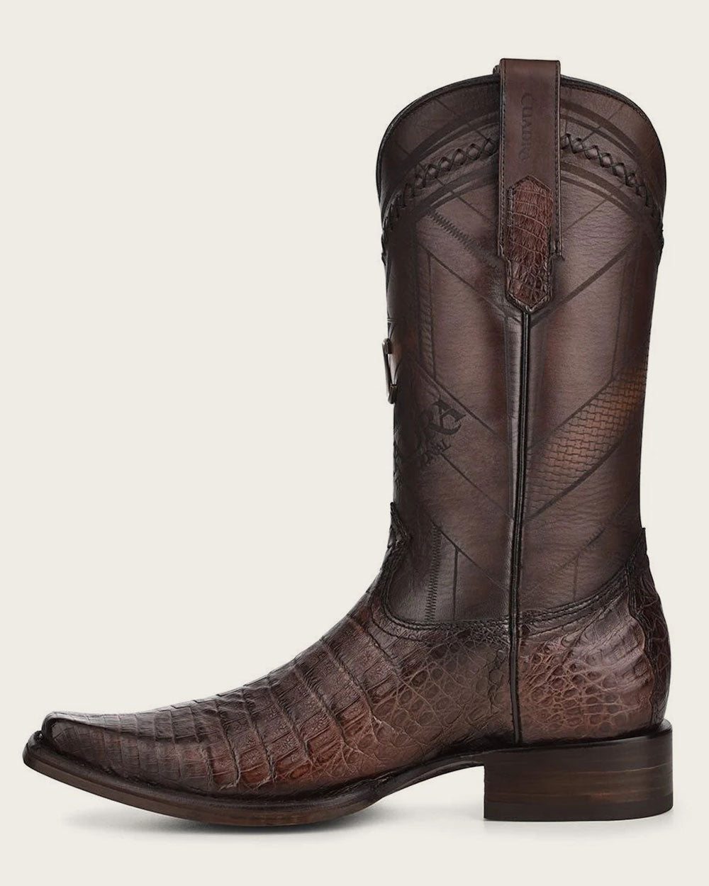 Cuadra Men's Fuscus Caiman Belly Narrow Toe CU551 - Choco