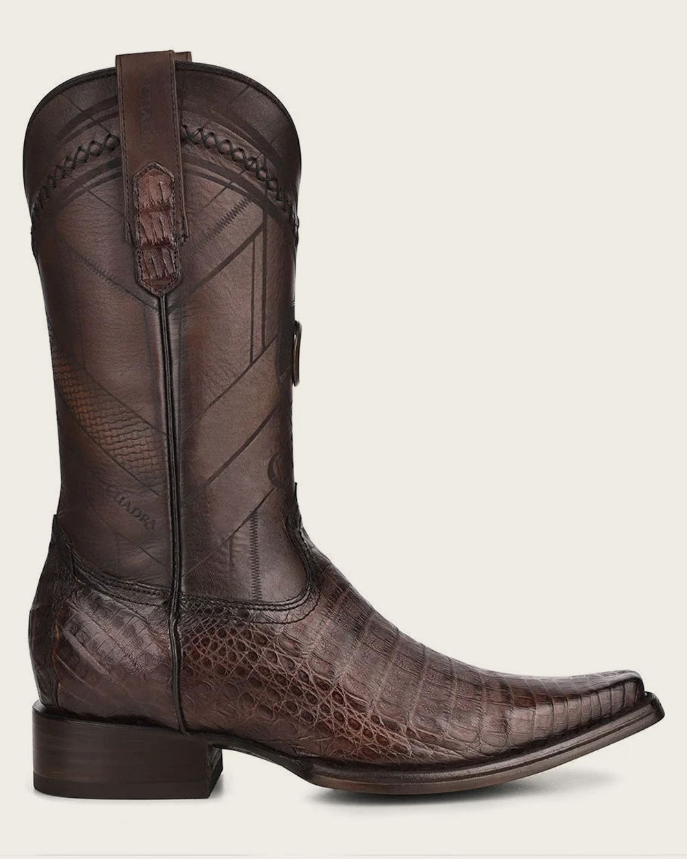 Cuadra Men's Fuscus Caiman Belly Narrow Toe CU551 - Choco