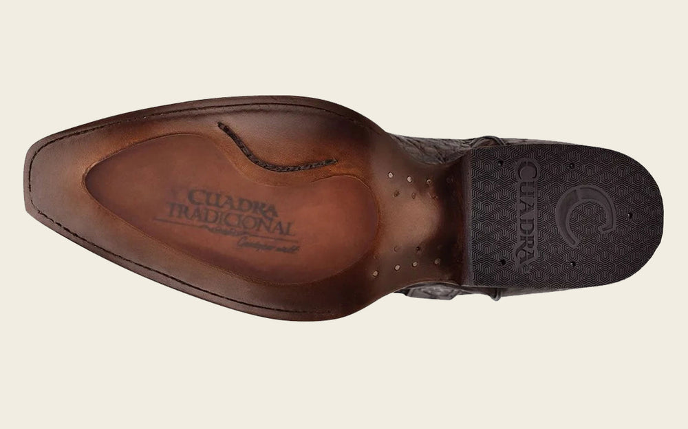 Cuadra Men's Fuscus Caiman Belly Narrow Toe CU551 - Choco
