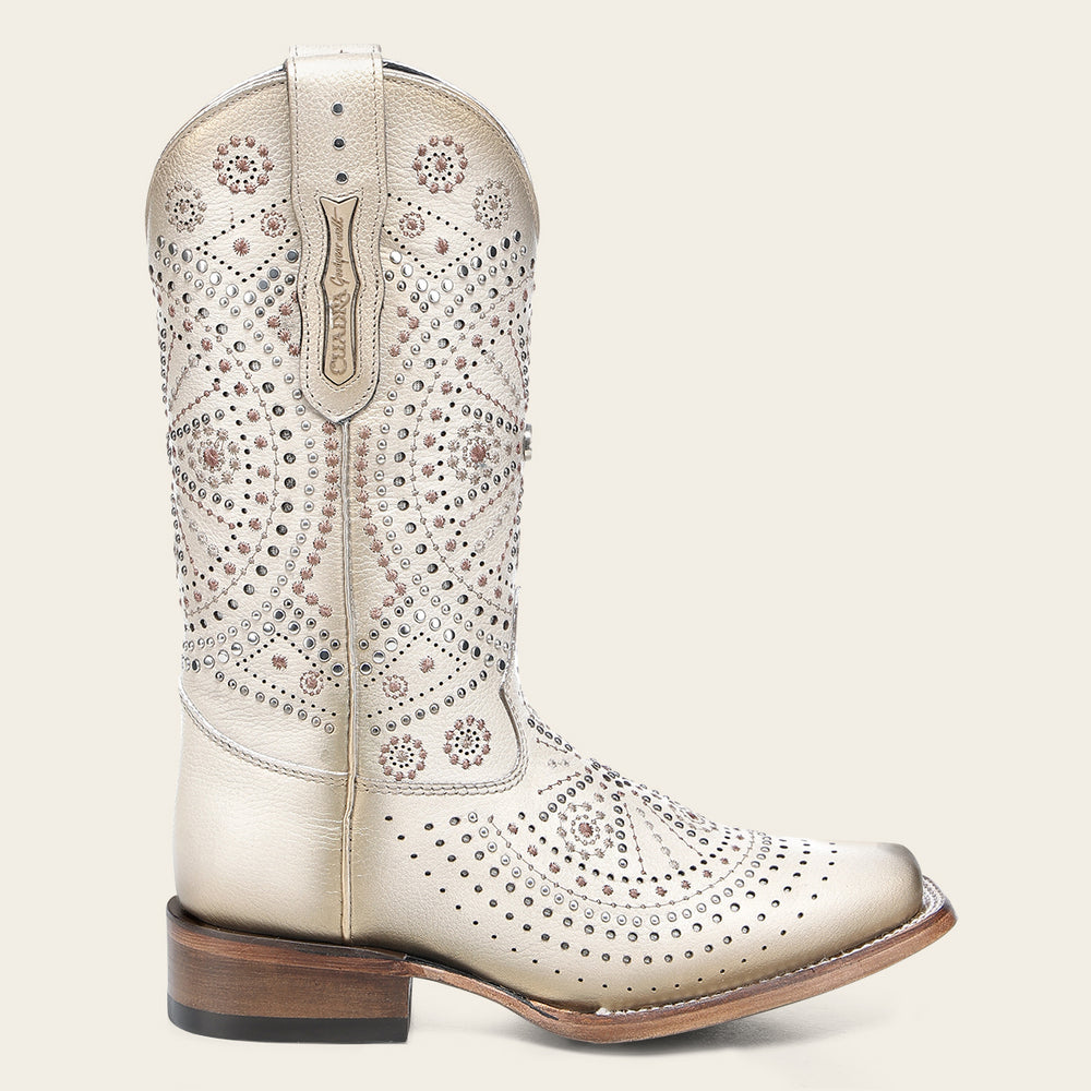 Cuadra Women's Laser & Embroidery Square Toe CU995 - Mikonos Late
