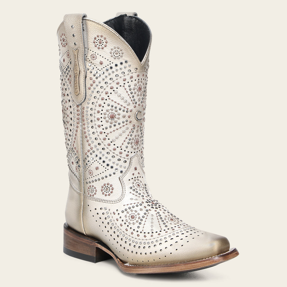 Cuadra Women's Laser & Embroidery Square Toe CU995 - Mikonos Late