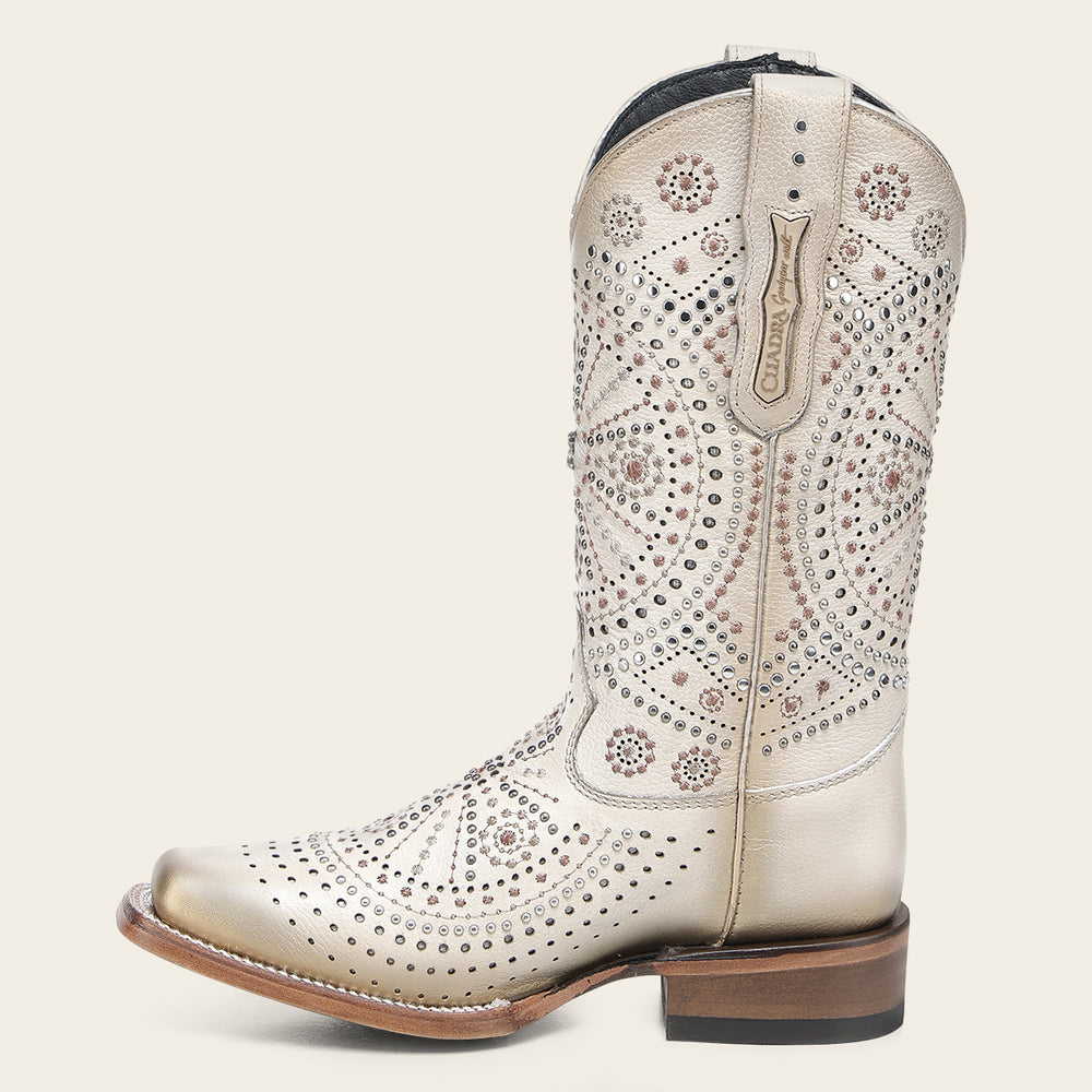 Cuadra Women's Laser & Embroidery Square Toe CU995 - Mikonos Late